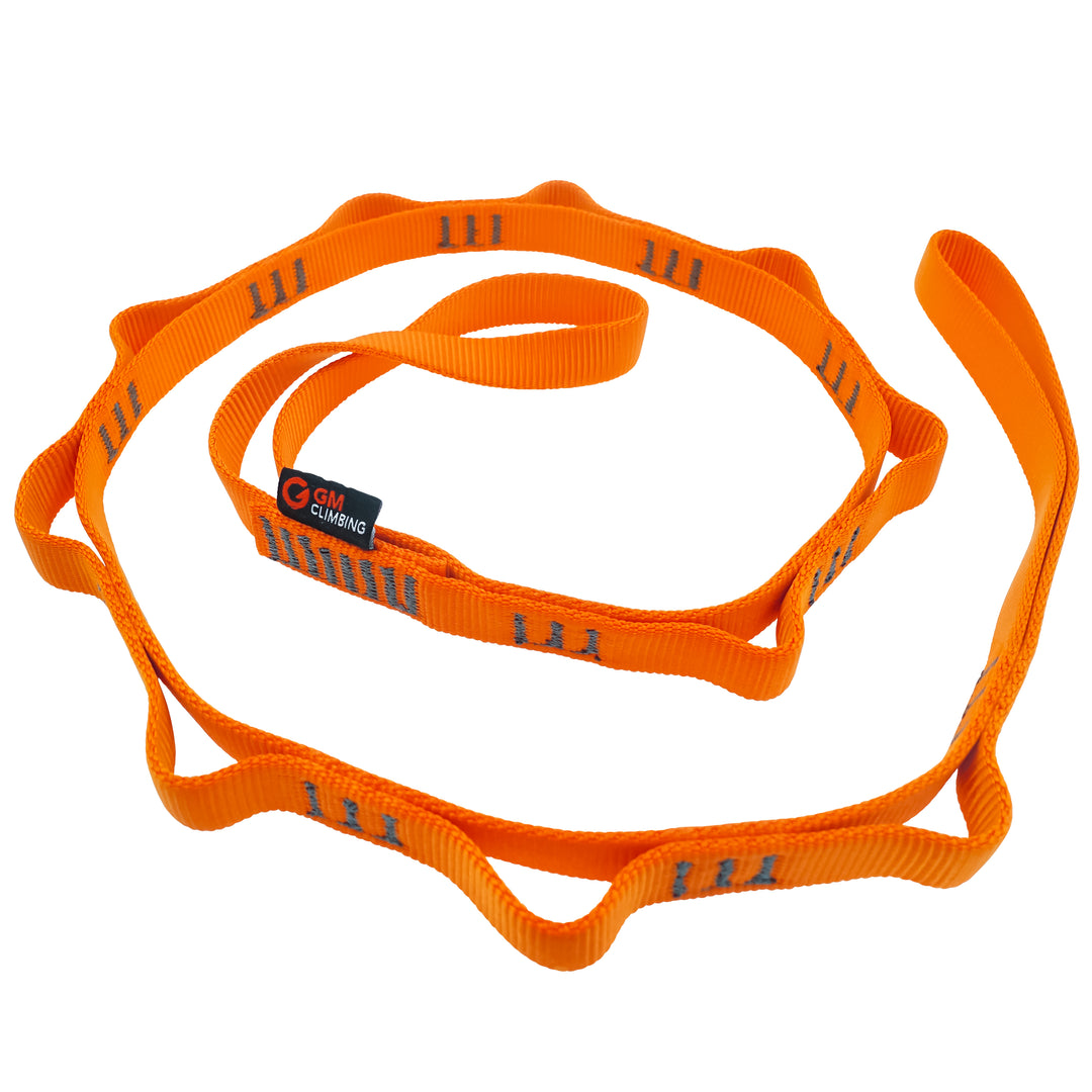 Uxcell 22KN Adjustable Daisy Chain Yoga Extend Belt 1.8M, Nylon Climbing Sling Straps For Home Workout Exercise Pilates Gymnastics Blue - View #2