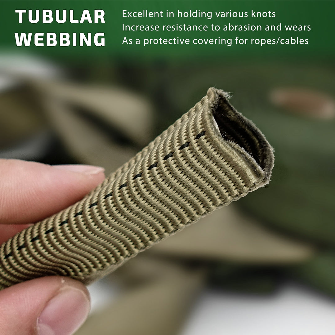 MIL-W-5625 Nylon Tubular Webbing 1in Tan-499 – GM CLIMBING MIL-W-5625 Nylon Tubular Webbing 1in Tan-499 – GM CLIMBING