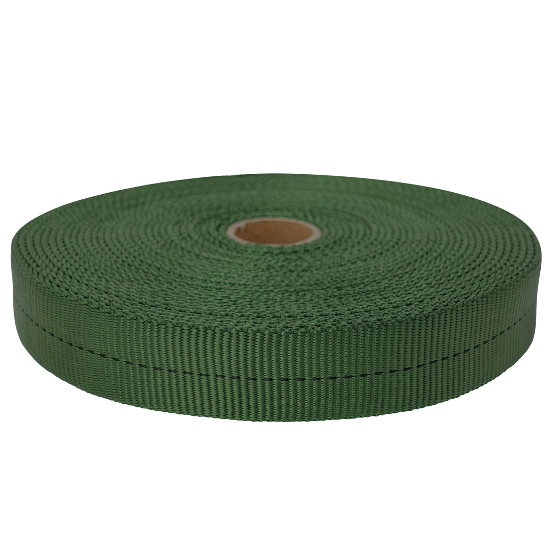 MIL W 5625 Nylon Tubular Webbing 1in 30Ft Green 483 GM CLIMBING