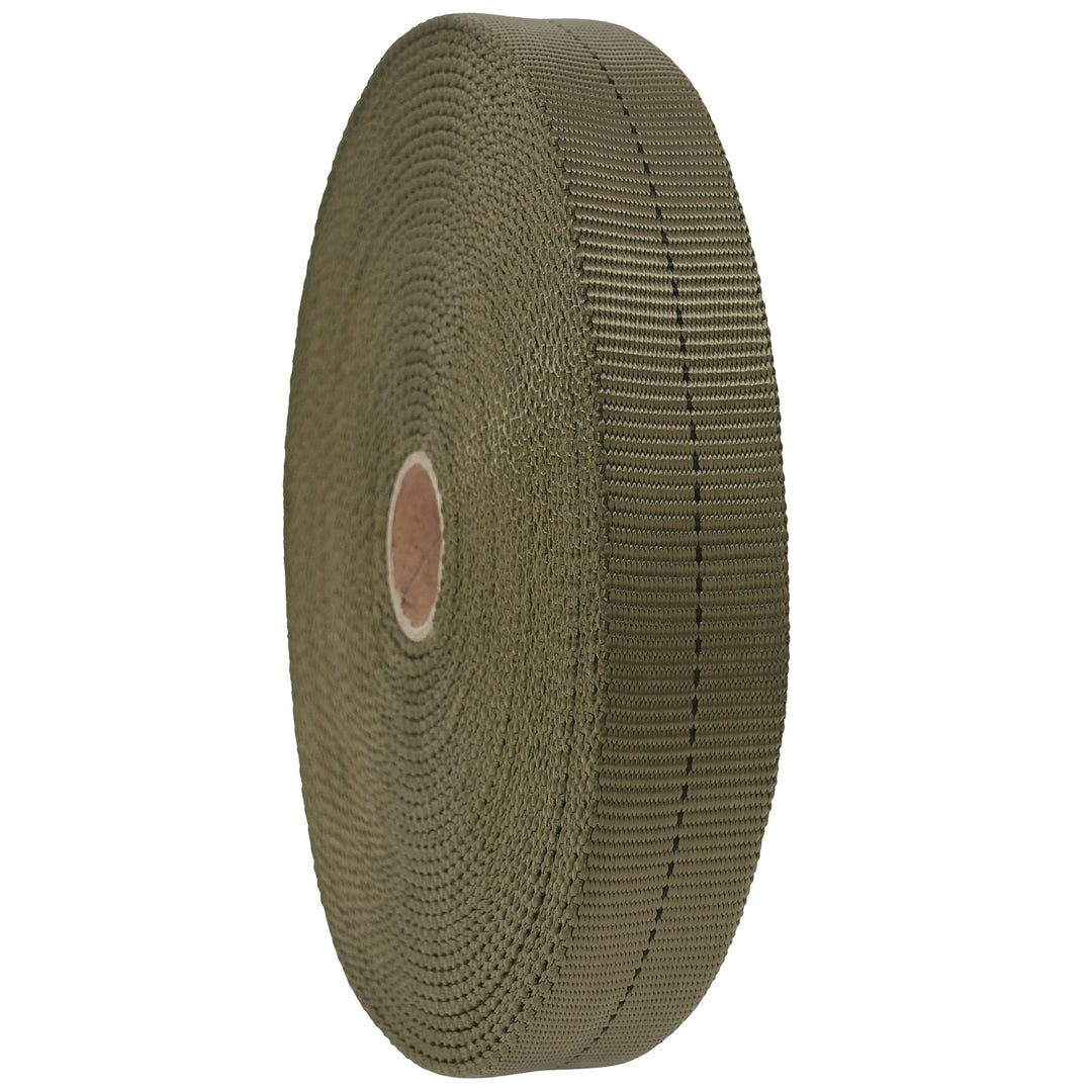 GM CLIMBING Fettuccia Tubolare In Nylon MIL-W-5625 – 2,5 Cm X 9,1 M, Marrone Chiaro, 1814 Kg